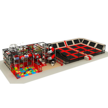 Bungee Indoor Playground Trampolione pulando para adultos e crianças